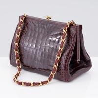 Chanel Bordeaux Crocodile Kisslock Evening Bag - Sold for $3,456 on 05-17-2026 (Lot 622).jpg